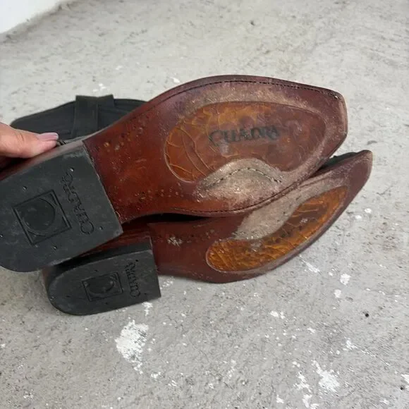 Cuadra ostrich and leather boots